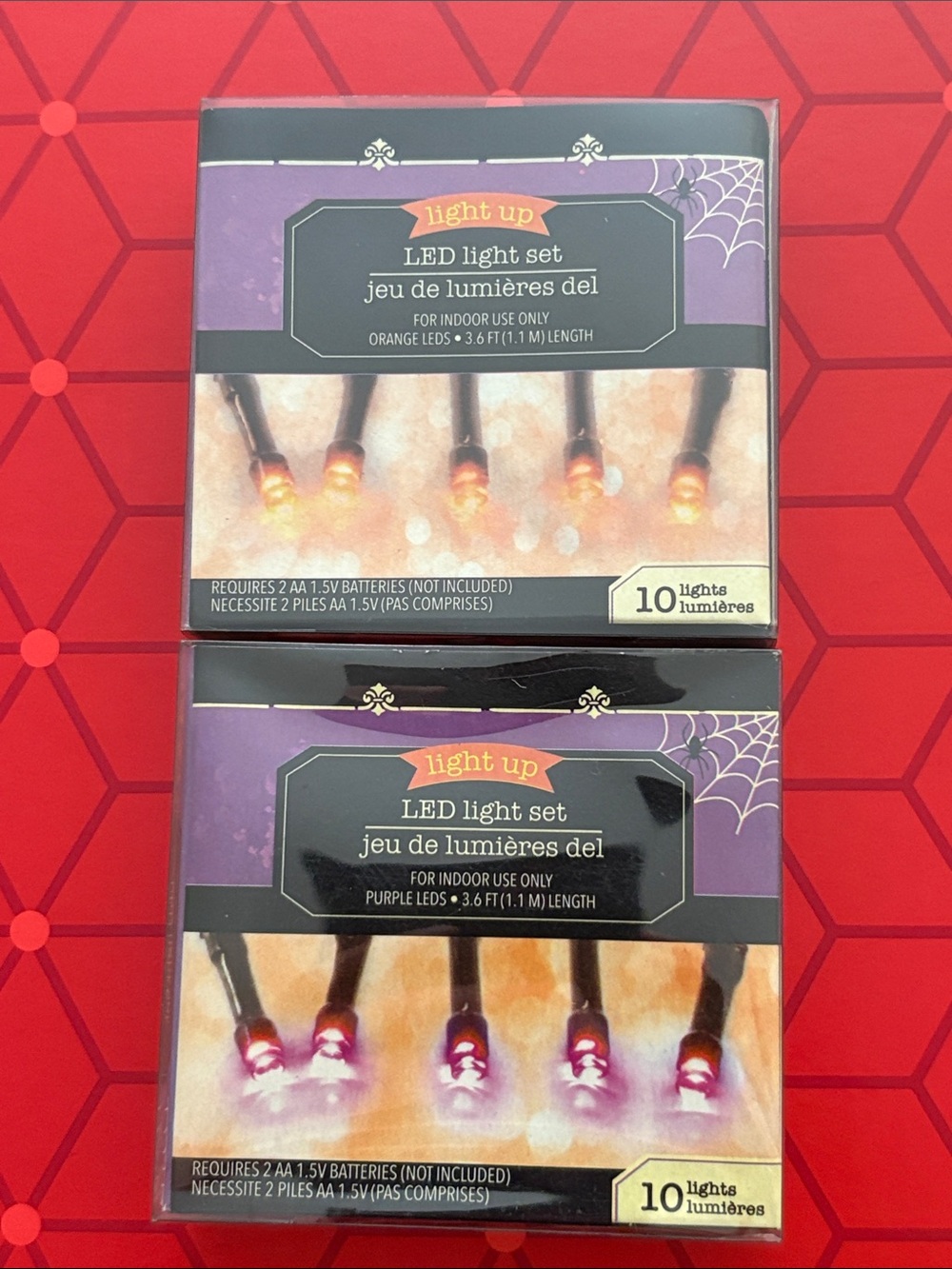 LED Light Set - Purple and Orange - Home Party Supplies NWT